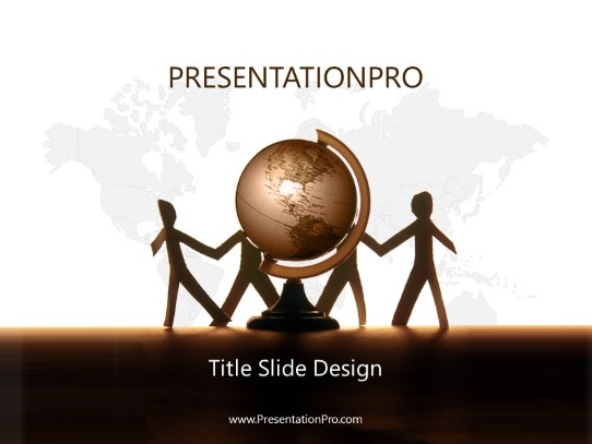 Around The World PowerPoint Template title slide design