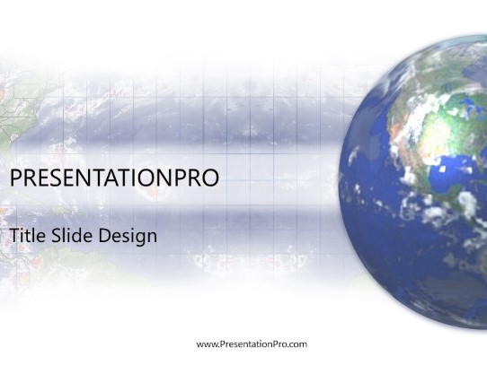 Clouded PowerPoint Template title slide design