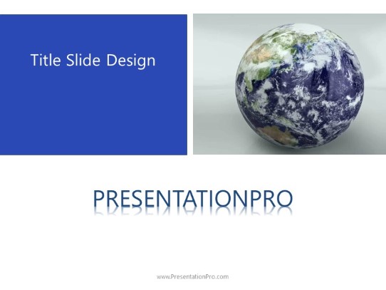 Earth Revolving PowerPoint Template title slide design