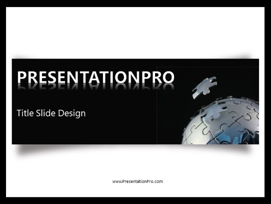 Global Puzzle PowerPoint Template title slide design