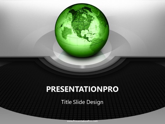 Globular Circles Green PowerPoint Template title slide design