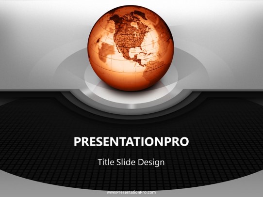 Globular Circles Orange PowerPoint Template title slide design