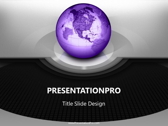 Globular Circles Purple PowerPoint Template title slide design