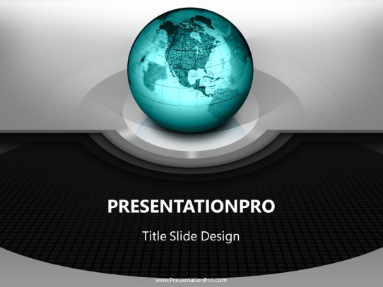 Globular Circles Teal PowerPoint Template title slide design