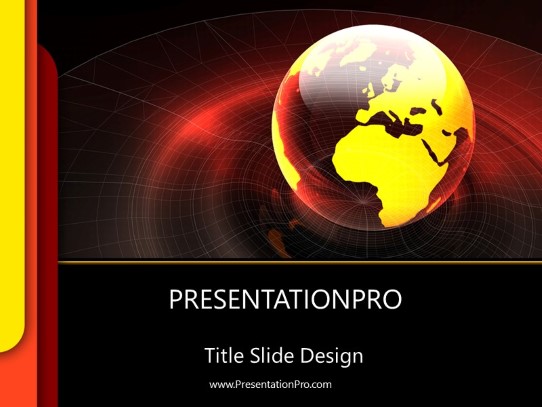 Glossy World PowerPoint Template title slide design