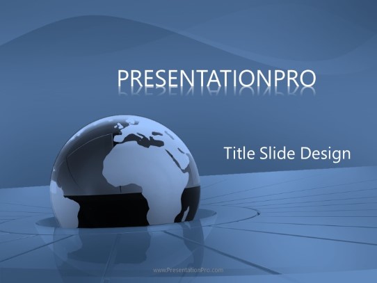 High Tech Globe PowerPoint Template title slide design