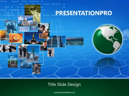 International Knowledge PowerPoint Template title slide design
