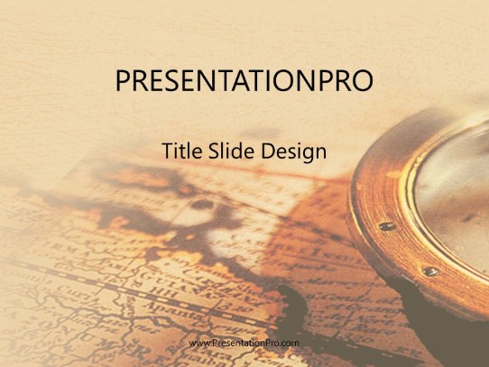 Map PowerPoint Template title slide design