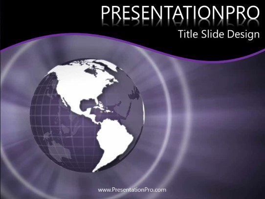 Purple World PowerPoint Template title slide design