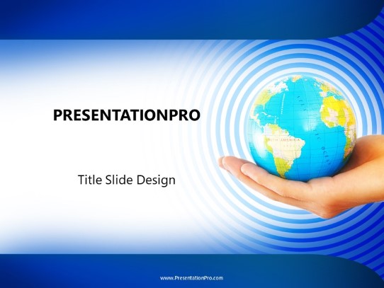Palm World PowerPoint Template title slide design