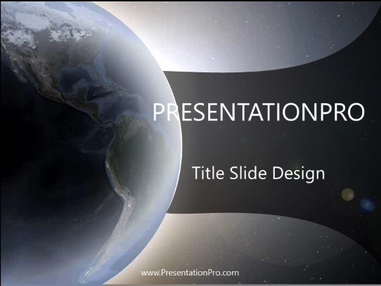 Quarter World PowerPoint Template title slide design