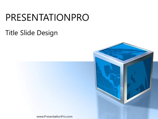 Quadrantcube PowerPoint Template title slide design