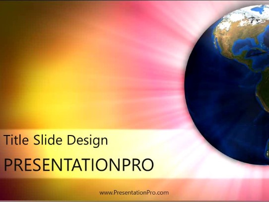 Radiant World PowerPoint Template title slide design