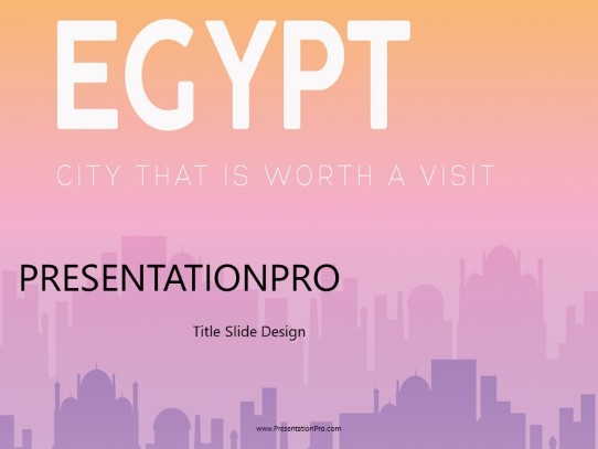 World Trip Egypt Wide PowerPoint Template title slide design