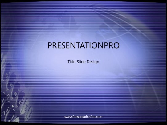 Wrldcomm PowerPoint Template title slide design
