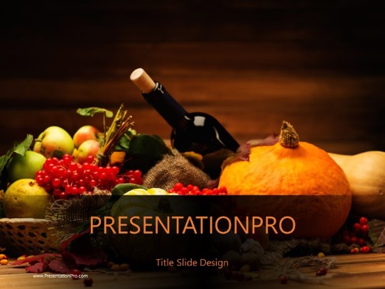 Autumn Decoration PowerPoint Template title slide design
