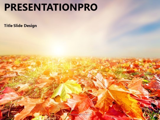 Autumn Landscape PowerPoint Template title slide design
