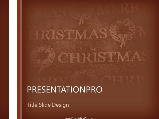 Chirstmas Card PowerPoint Template title slide design