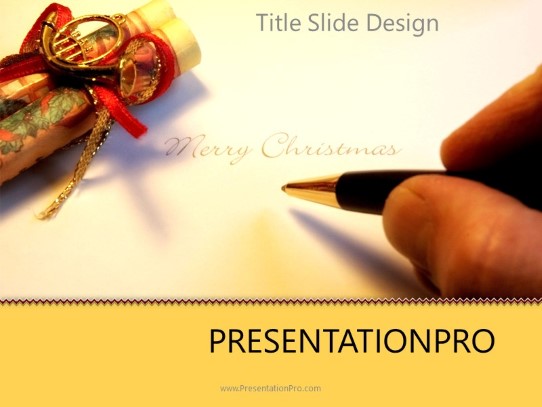 Christmas Greeting PowerPoint Template title slide design