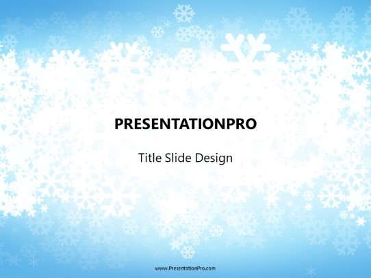 Christmas Snow Flakes PowerPoint Template title slide design