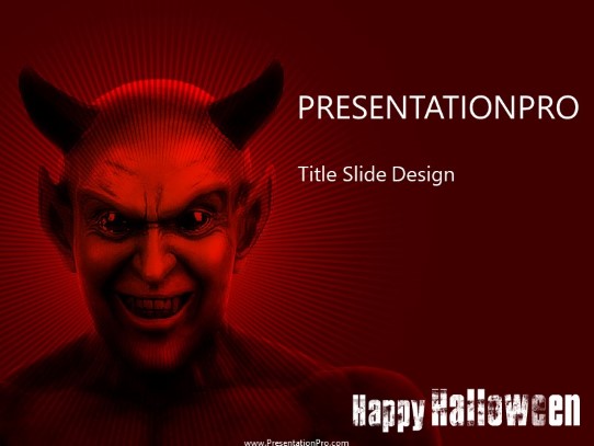 Demon PowerPoint Template title slide design