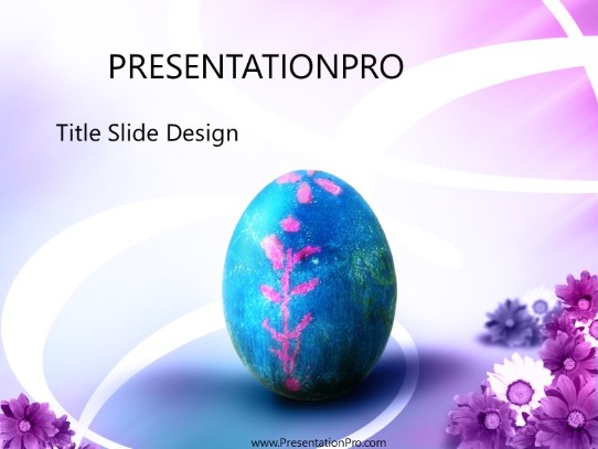 Easter Egg PowerPoint Template title slide design
