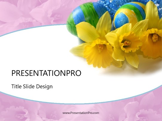 Easter Pink PowerPoint Template title slide design
