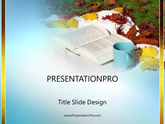 Fall Afternoon PowerPoint Template title slide design