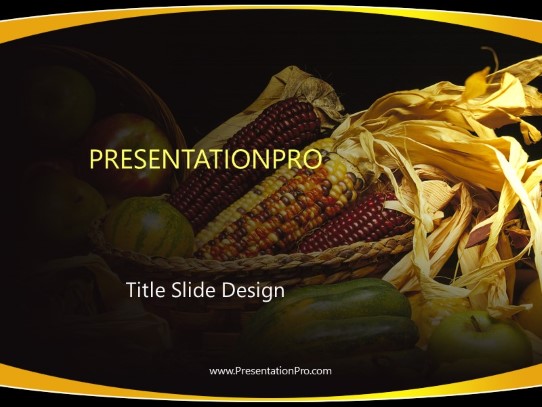 Fall Produce PowerPoint Template title slide design