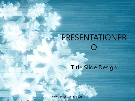 Flakes PowerPoint Template title slide design