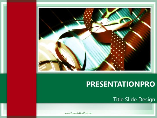 Gift Wrap PowerPoint Template title slide design