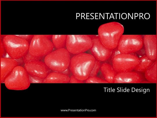 Heart Shaped Candy PowerPoint Template title slide design