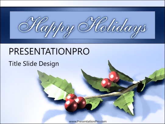 Holly PowerPoint Template title slide design