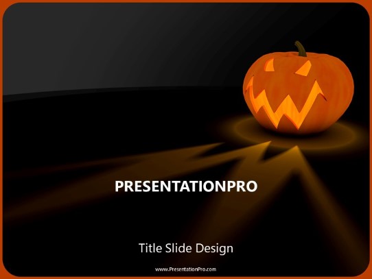 Jack O Lantern PowerPoint Template title slide design