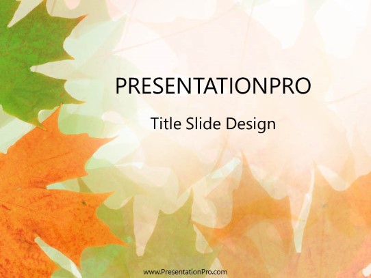 Leavz PowerPoint Template title slide design