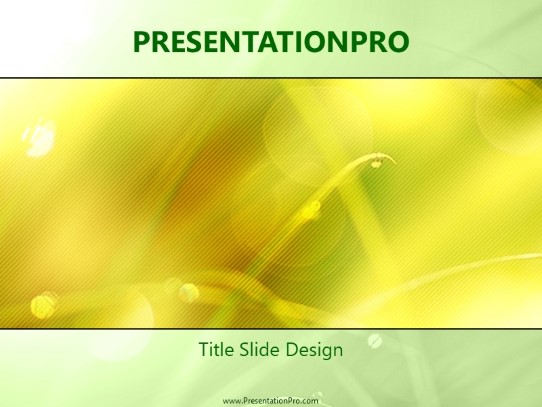 Morningdew PowerPoint Template title slide design