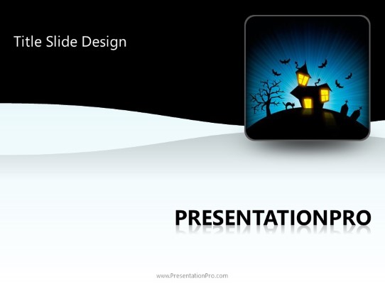 Nightmare House PowerPoint Template title slide design