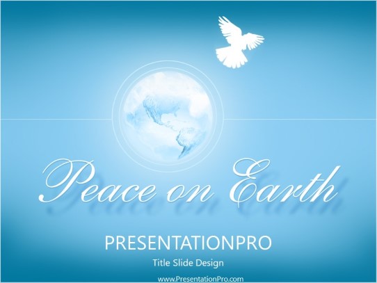 Peace PowerPoint Template title slide design