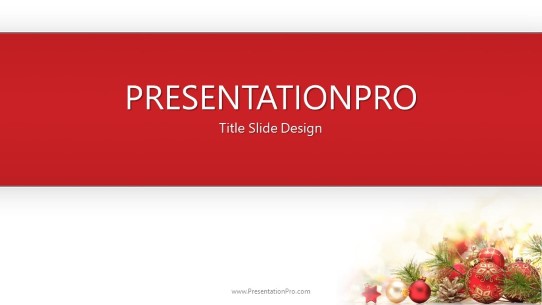 Red Decorations On Gold 02 Widescreen PowerPoint Template title slide design