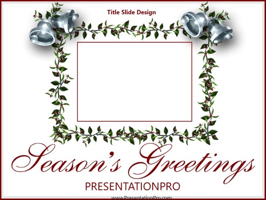 Seasons Greeting 02 PowerPoint Template title slide design