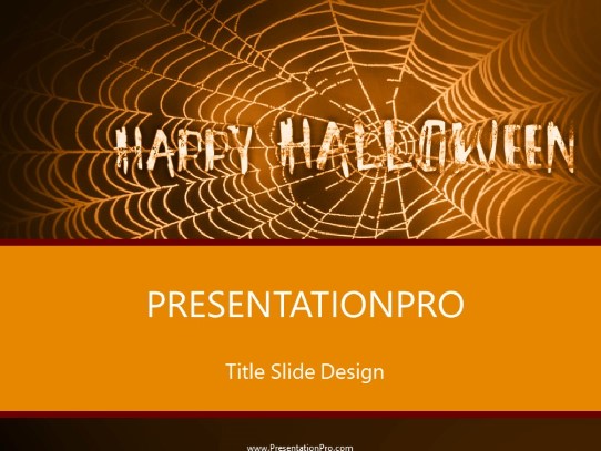 Spida Web PowerPoint Template title slide design