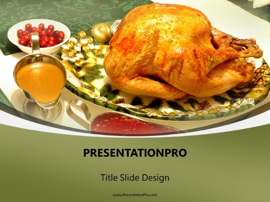 Thanksgiving Dinner PowerPoint Template title slide design