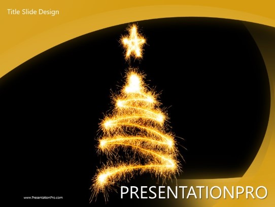 Tree In Sparks PowerPoint Template title slide design
