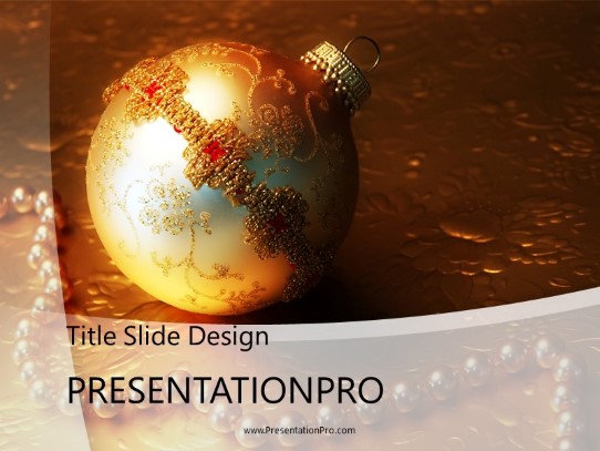Tree Ornament PowerPoint Template title slide design