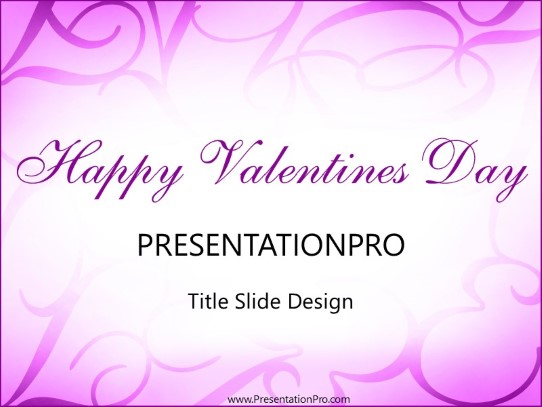 Valentine PowerPoint Template title slide design