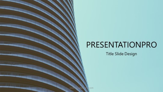 Architecture Building Widescreen PowerPoint Template title slide design