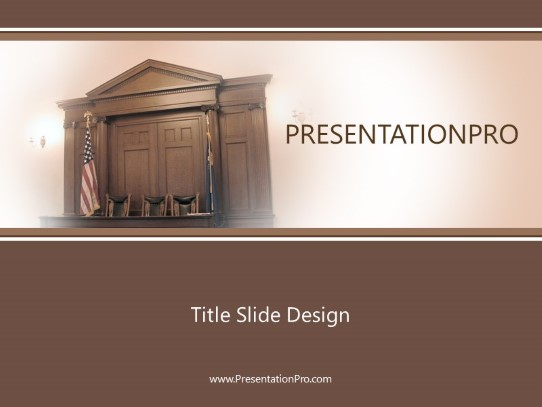 American Court PowerPoint Template title slide design