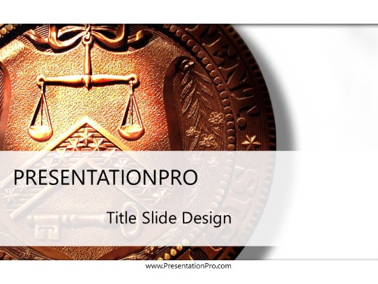 Seal PowerPoint Template title slide design