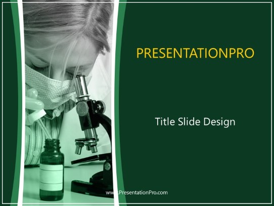Microscopic Examination  PowerPoint Template title slide design