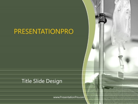 Intravenous Drip PowerPoint Template title slide design
